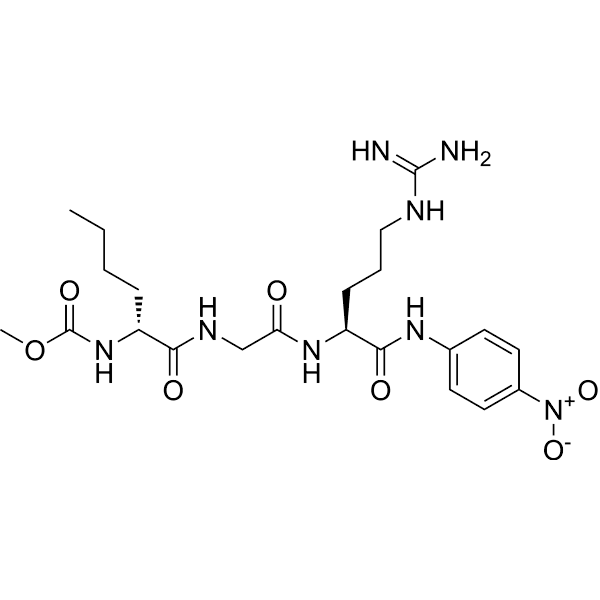 Methoxycarbonyl-D-Nle-Gly-Arg-pNA Structure