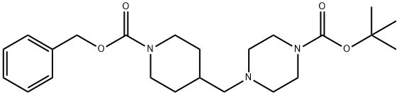 Tert-butyl 4-((1-((benzyloxy)carbonyl)piperidin-4-yl)methyl)piperazine-1-carboxylate Structure