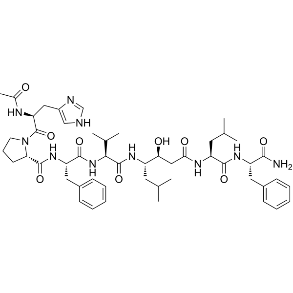 Renin inhibitor peptide, rat Structure
