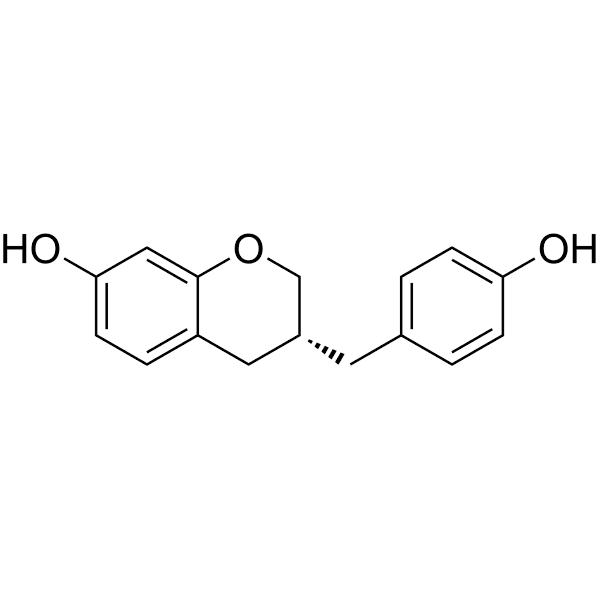 (3R)-7-hydroxy-3-(4-hydroxybenzyl)chromane Structure