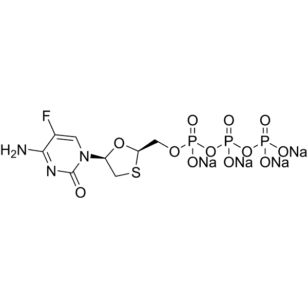 Emtricitabine triphosphate tetrasodium salt Structure