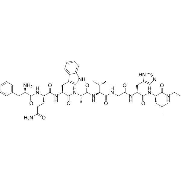 (D-Phe6, Leu-NHEt13, des-Met14)-Bombesin (6-14) Structure