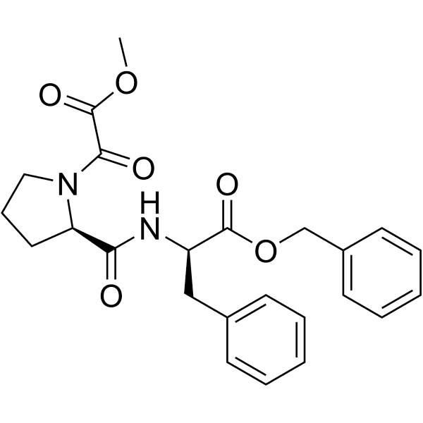 Carbomethoxycarbonyl-D-Pro-D-Phe-OBzl Structure
