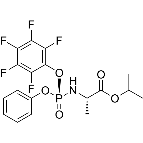 (S)-isopropyl 2-(((S)-(perfluorophenoxy)(phenoxy)phosphoryl)amino)propanoate Structure