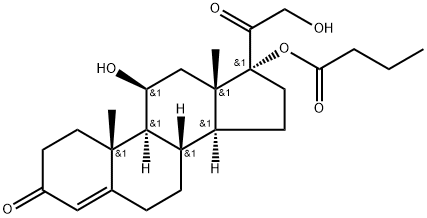 Hydrocortisone 17-butyrate Structure