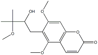 (+)-6-(2-Hydroxy-3-methoxy-3-methylbutyl Structure