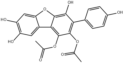 1,2-Diacetoxy-4,7,8-trihydroxy
-3-(4-hydroxyphenyl)dibenzofuran Structure