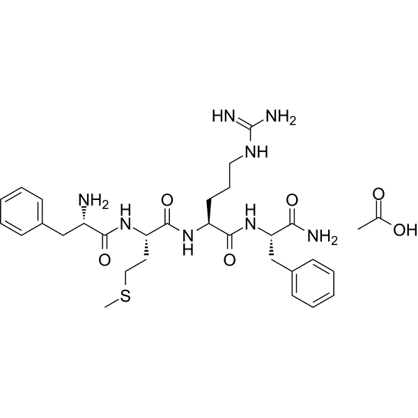Phe-Met-Arg-Phe, amide acetate Structure