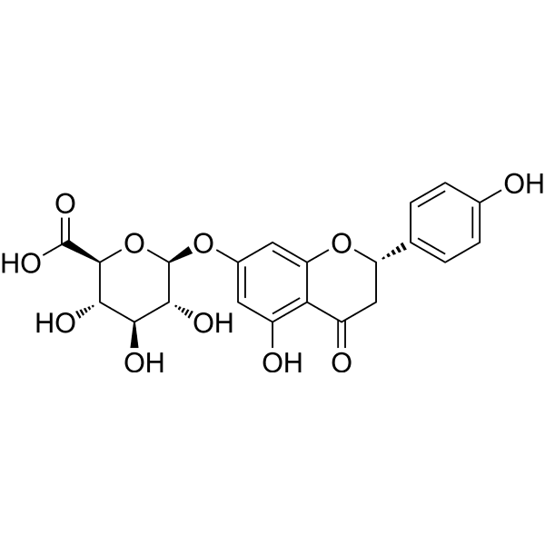 Naringenin-7-O-beta-D-glucuronide Structure