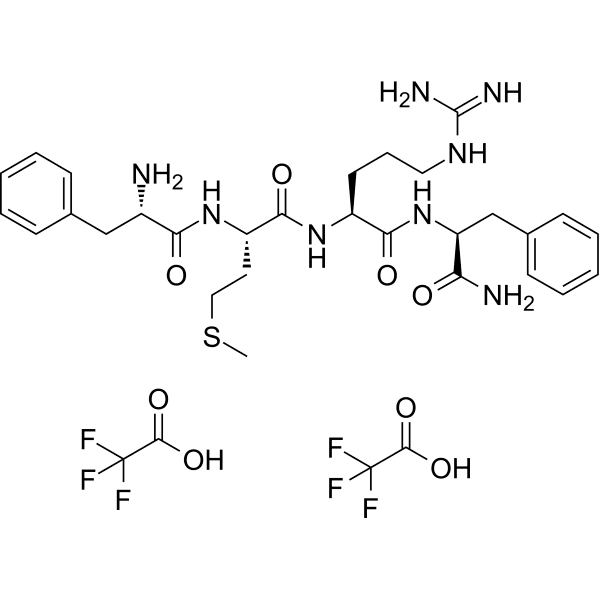 Phe-Met-Arg-Phe amide trifluoroacetate Structure