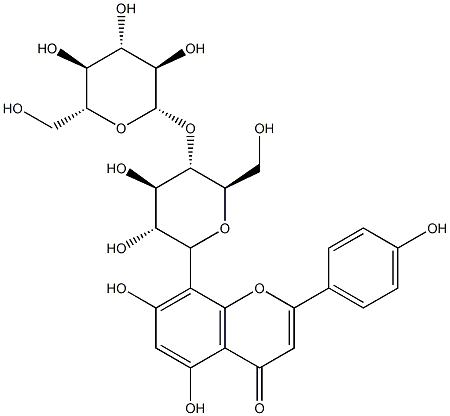 Vitexin-4-O-glucoside Structure
