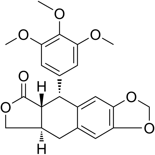 Deoxypodophyllotoxin Structure