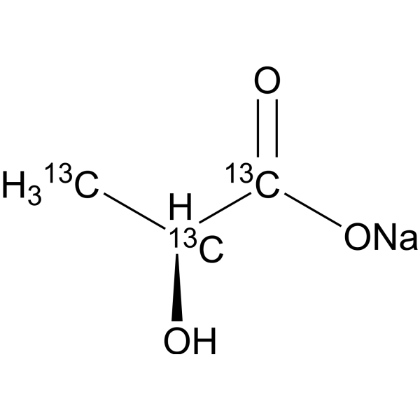 Sodium L-lactate-<sup>13</sup>C<sub>3</sub> solution Structure