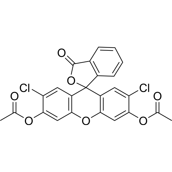 2′,7′-Dichlorofluorescein diacetate Structure