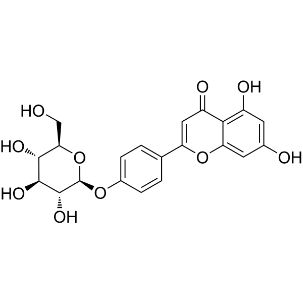 Apigenin 4′-O-β-D-glucopyranoside Structure