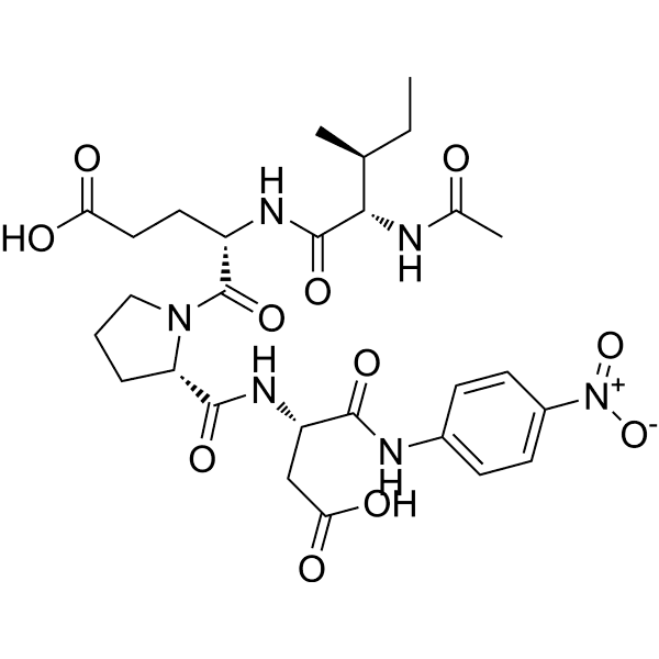 N-Acetyl-Ile-Glu-Pro-Asp-p-nitroanilide Structure
