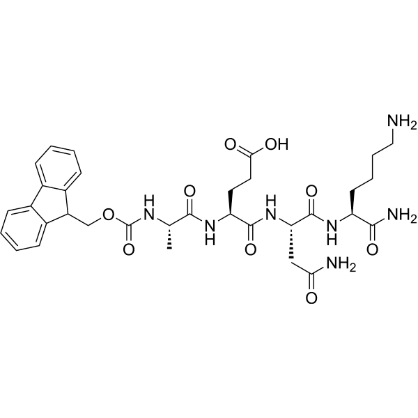 Fmoc-Ala-Glu-Asn-Lys-NH2 Structure