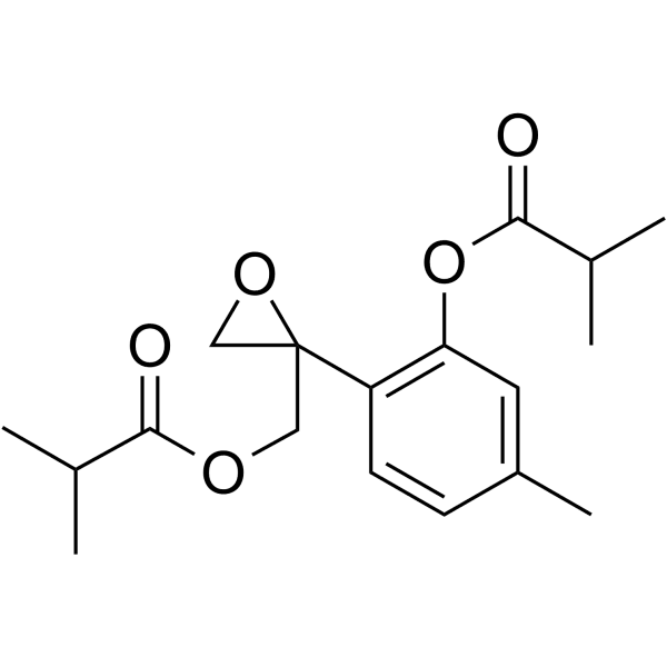 10-​Isobutyryloxy-​8,​9-​epoxythymol isobutyrate Structure