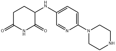 2,6-Piperidinedione, 3-[[6-(1-piperazinyl)-3-pyridinyl]amino]- Structure