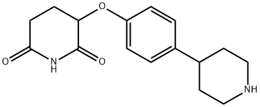 2,6-Piperidinedione, 3-[4-(4-piperidinyl)phenoxy]- Structure