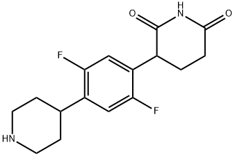 3-[2,5-Difluoro-4-(4-piperidinyl)phenyl]-2,6-piperidinedione Structure