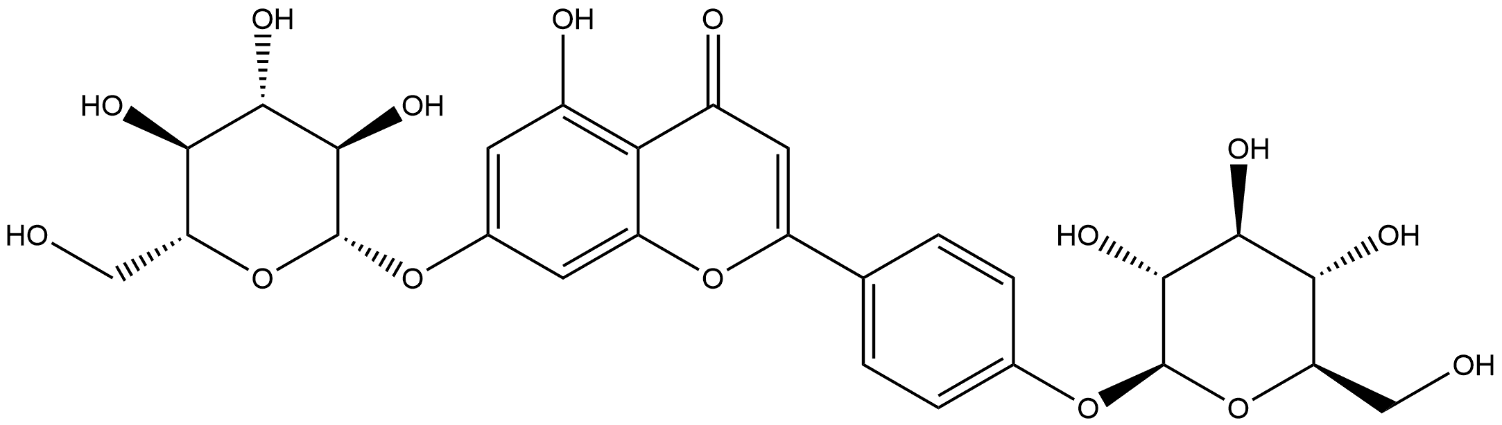 Apigenin 7,4'-diglucoside Structure