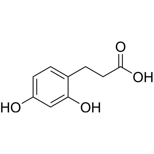 3-(2,4-Dihydroxyphenyl)propionic acid Structure