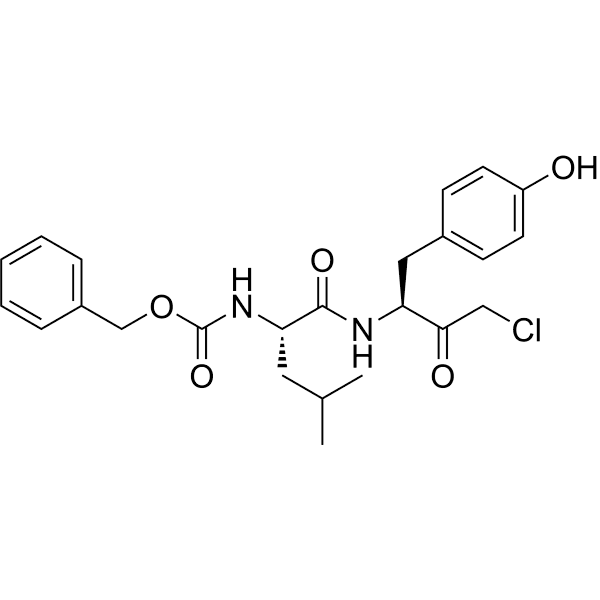 Z-Leu-Tyr-Chloromethylketone Structure