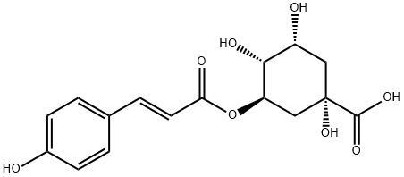 5-O-(E)-p-Coumaroylquinic acid Structure