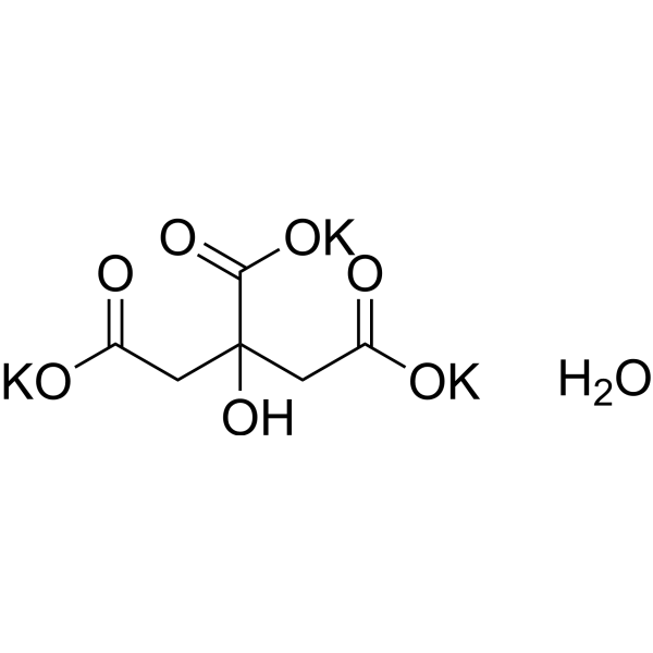 Hydroxycitric acid tripotassium hydrate Structure