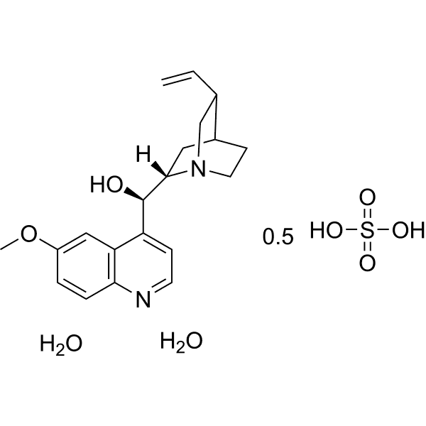 Quinine sulfate hydrate Structure