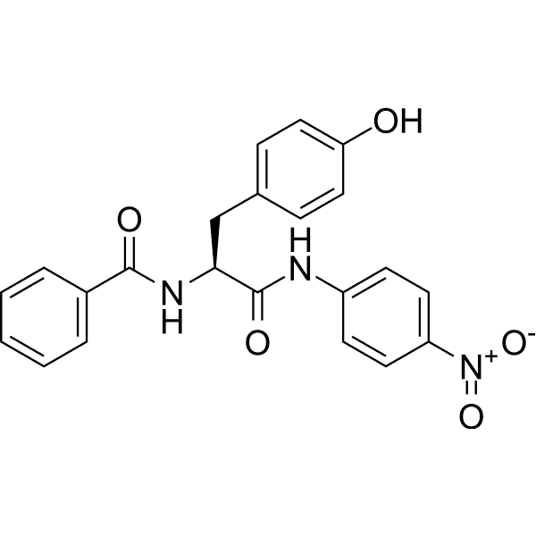 N-Benzoyl-L-tyrosine p-nitroanilide Structure