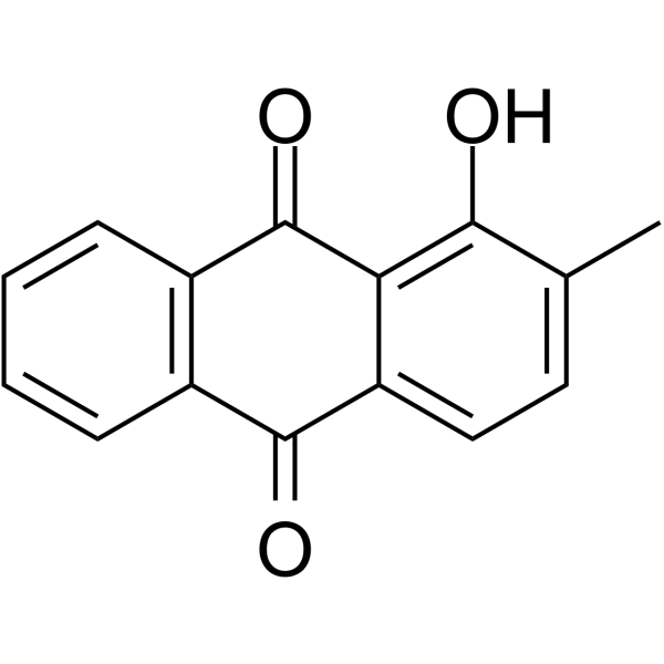 1-Hydroxy-2-methylanthraquinone Structure