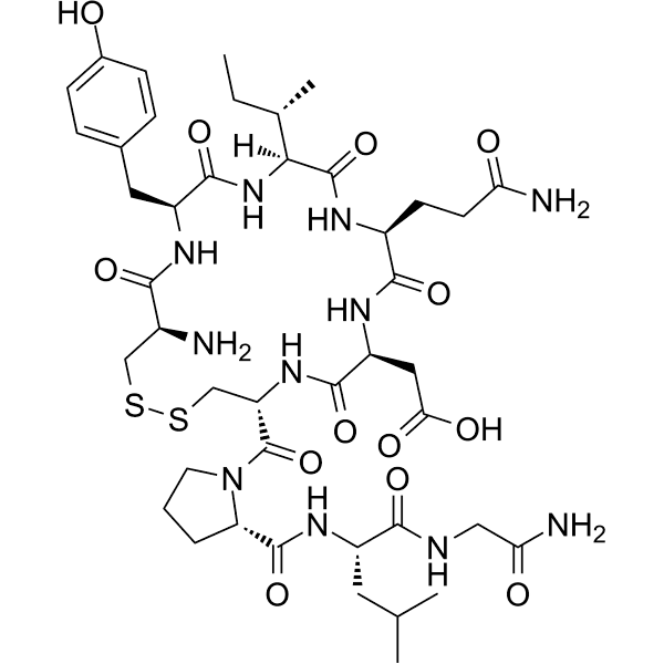 [Asp5]-Oxytocin Structure