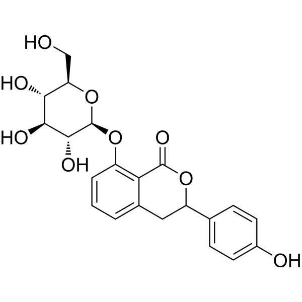 Hydrangenol 8-O-glucoside Structure