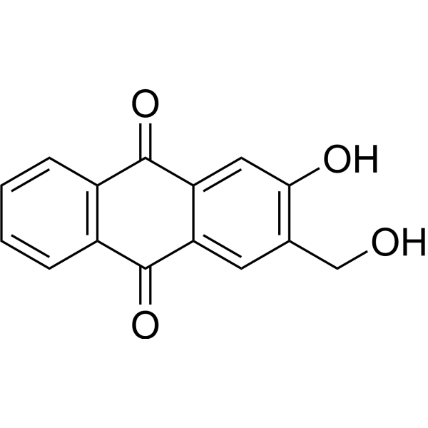 2-Hydroxymethyl-3-hydroxyanthraquinone Structure