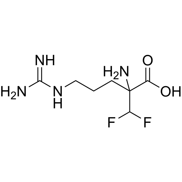 DL-α-(Difluoromethyl)arginine Structure