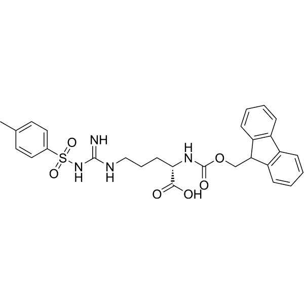 N2-(((9H-Fluoren-9-yl)methoxy)carbonyl)-Nw-tosyl-L-arginine Structure