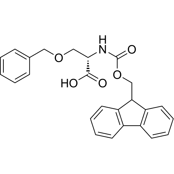 N-[(9H-Fluoren-9-ylmethoxy)carbonyl]-O-(phenylmethyl)-L-serine Structure