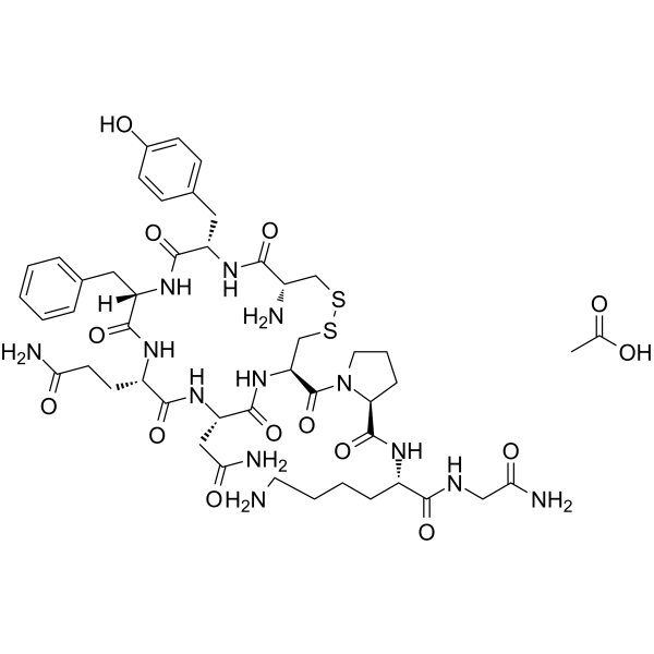 Lysipressin acetate Structure