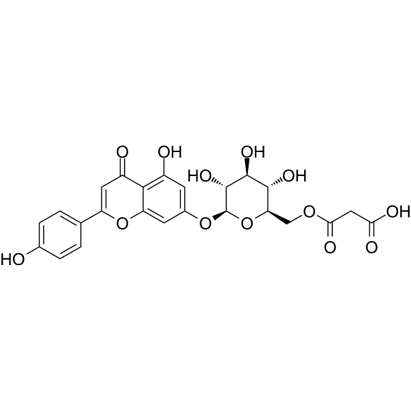 Apigenin 7-O-malonylglucoside Structure