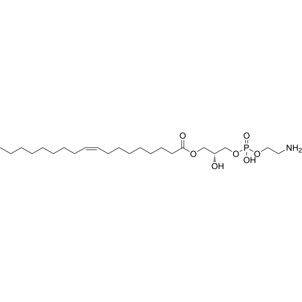 1-Oleoyl-2-hydroxy-sn-glycero-3-phosphoethanolamine Structure