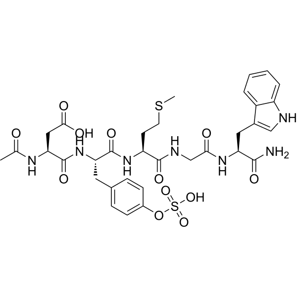 N-acetyl CCK-(26-30) amide Structure