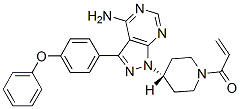 1-(4-(4-amino-3-(4-phenoxyphenyl)-1H-pyrazolo[3,4-d]pyrimidin-1-yl)piperidin-1-yl)prop-2-en-1-one Structure