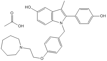 Bazedoxifene Acetate Structure