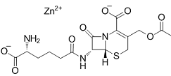Cephalosporin C zinc salt Structure