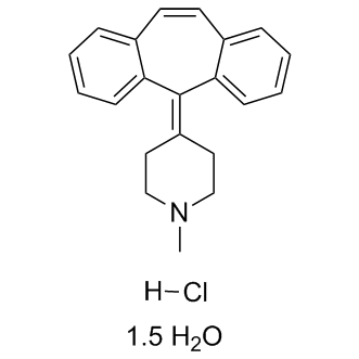 Cyproheptadine hydrochloride sesquihydrate Structure