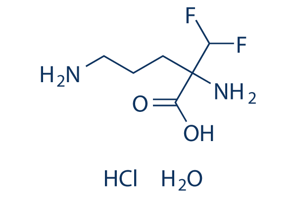Eflornithine hydrochloride hydrate Structure