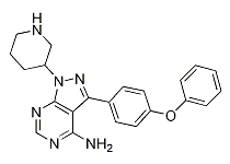 (R)-3-(4-Phenoxyphenyl)-1-(piperidin-3-yl)-1H-pyrazolo[3,4-d]pyrimidin-4-amine Structure