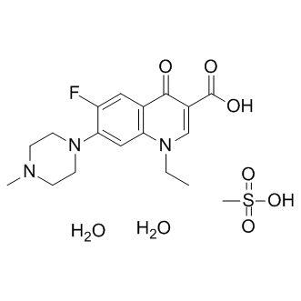 Pefloxacin Mesylate Dihydrate Structure